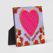 特別なバレンタインハートフレーム追加フォトプラーク フォトプラーク (正面)