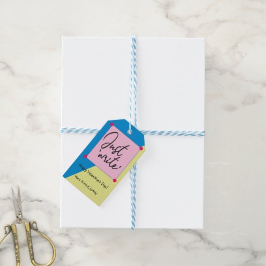 特別なバレンタイン♪「書いて」みよう教室 ギフトタグ (より糸付き)