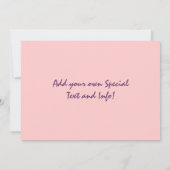 特別なピンクのタイダイ招待状 招待状 (裏面)