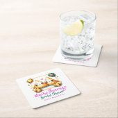 特別なフィエスタを!最後のブライズシャワー・パーティ スクエアペーパーコースター (インサイチュ)