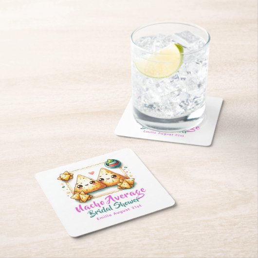特別なフィエスタを!最後のブライズシャワー・パーティ スクエアペーパーコースター (インサイチュ)