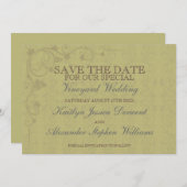 特別なブドウ園の結婚式の保存日付 セーブザデート (正面/裏面)