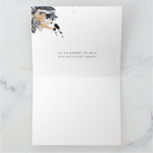 特別なブラックゴールドの花柄の感謝を伝えるカード サンキューカード (内部)