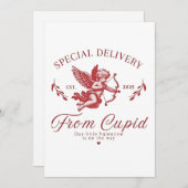 特別なプレゼント：キューピッドのバレンタイン妊娠ママ シーズンカード (正面/裏面)