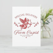 特別なプレゼント：キューピッド バレンタイン 妊娠中のママ シーズンカード (スタンド正面)