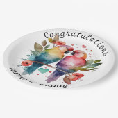 特別なプレート オーダーメイド ラブバード ペーパープレート (アングル)