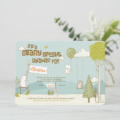 特別なベアベイビーシャワーのご招待 招待状 (スタンド正面)