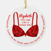 特別なベストフレンドの写真 セラミックオーナメント (正面)