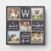 特別なペットの思い出　オリジナル写真コラージュ　ユニークペットメモリアル フォトプラーク (正面)