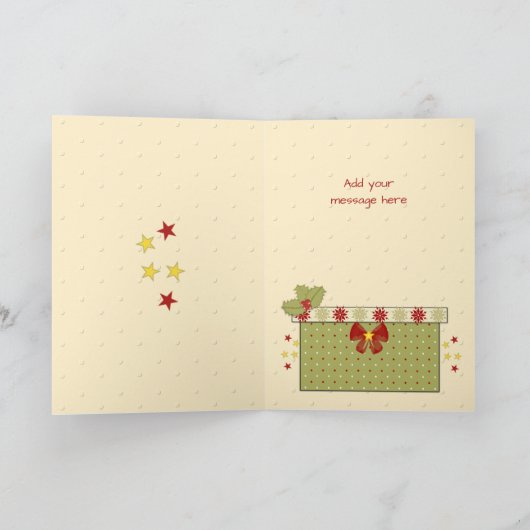 特別なママとパパのクリスマスフォトグリーティング シーズンカード (内部)