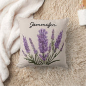 特別なママへのプレゼント ラベンダーの花の枕 オーダーメイド クッション (ブランケット)