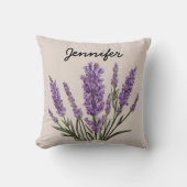 特別なママへのプレゼント ラベンダーの花の枕 オーダーメイド クッション (正面)