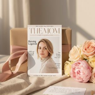 特別なママへの母の日プレゼント - 雑誌風のママの写真 シーズンカード