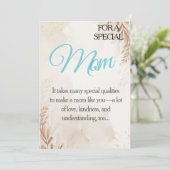 特別なママへ - 心からの感謝のカード 招待状 (スタンド正面)