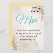 特別なママへ - 心からの感謝のカード 招待状 (正面/裏面)