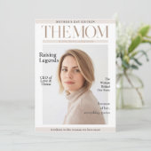 特別なママへ 母の日のマガジン風フォト シーズンカード (スタンド正面)