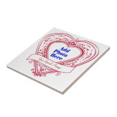 特別なメッセージの写真赤いハートの追加 タイル (側面)