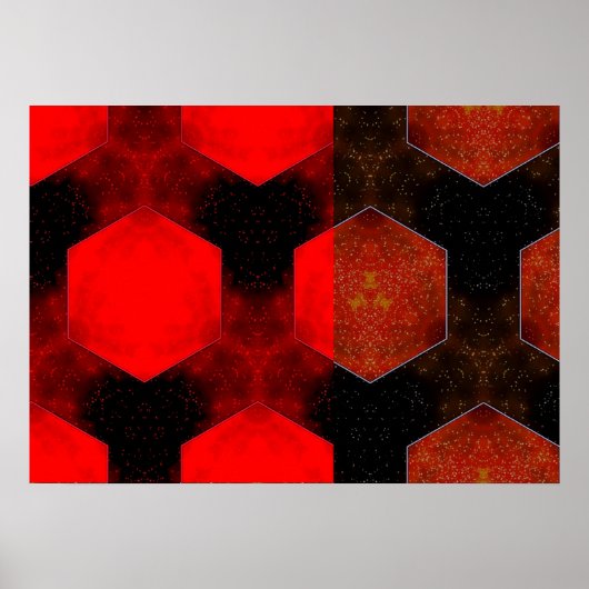 特別なモダン抽象芸術ポスター – 赤い四角 ポスター (正面)