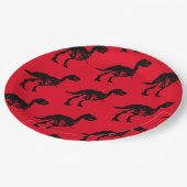 特別なユニーク恐竜の骨格パーティープレート ペーパープレート (アングル)