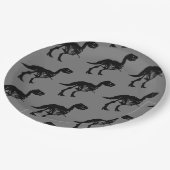 特別なユニーク恐竜の骨格パーティープレート ペーパープレート (アングル)