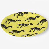 特別なユニーク恐竜の骨格パーティープレート ペーパープレート (アングル)