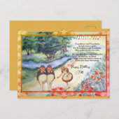 特別なルック・グラス・ツイートル・ディー・ダム・ソング ポストカード (正面/裏面)