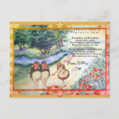 特別なルック・グラス・ツイートル・ディー・ダム・ソング ポストカード (正面)