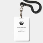 特別なレガッタイベントプレスパス - 写真付き身分証明書 バッジ (裏面（ネックストラップ付）)