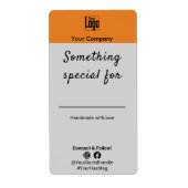 特別なロゴ あなたのサイン ネームラベル専用 ラベル (正面)