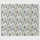 特別なワインブドウ セージ 水彩画 ラッピングペーパー (フラット)