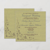 特別なワインボトル ウェディング 招待状 (正面/裏面)