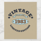 特別なヴィンテージ誕生日プレゼント ワインラベル (シングルラベル)