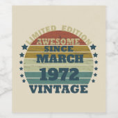 特別なヴィンテージ誕生日プレゼント ワインラベル (シングルラベル)