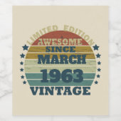 特別なヴィンテージ誕生日プレゼント ワインラベル (シングルラベル)