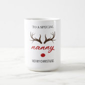 特別な乳母の陽気なクリスマスの鹿の角へ コーヒーマグカップ (中央)