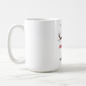 特別な乳母の陽気なクリスマスの鹿の角へ コーヒーマグカップ (左)