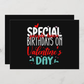 特別な人々はバレンタインデーに誕生日を迎える 招待状 (正面/裏面)
