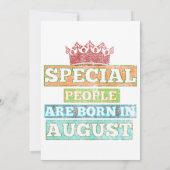 特別な人々は8月に生まれる - 8月の誕生日 招待状 (裏面)
