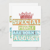 特別な人々は8月に生まれる - 8月の誕生日 招待状 (正面/裏面)