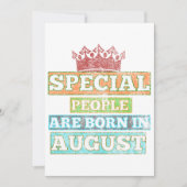 特別な人々は8月に生まれる - 8月生まれ 招待状 (正面)