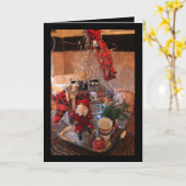 特別な人々への美しい「クリスマス」の願い カード (黄色い花)