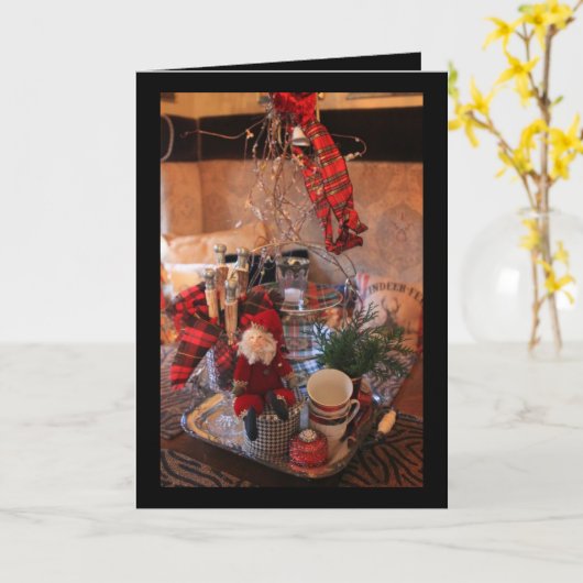 特別な人々への美しい「クリスマス」の願い カード (黄色い花)