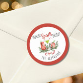 特別な人と一緒に輝く精神を作り上げるお祭り的なホリデーシーズン ラウンドシール