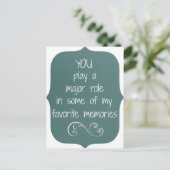 特別な人と思い出お気に入りのの引用文 ポストカード (スタンド正面)