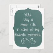 特別な人と思い出お気に入りのの引用文 ポストカード (正面/裏面)