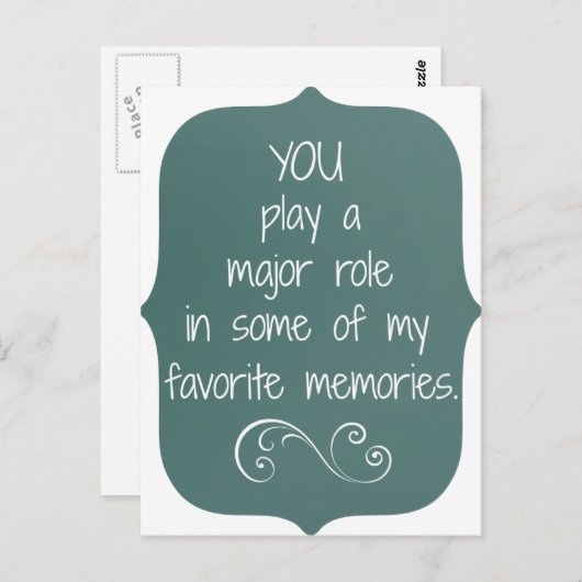 特別な人と思い出お気に入りのの引用文 ポストカード (正面/裏面)