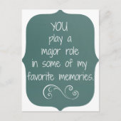 特別な人と思い出お気に入りのの引用文 ポストカード (正面)