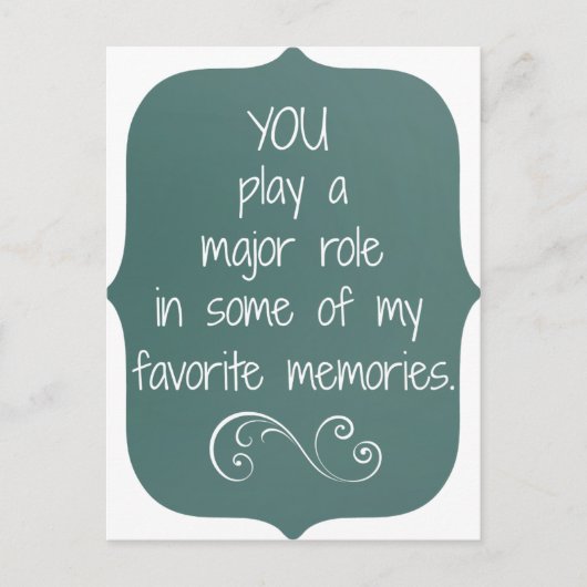 特別な人と思い出お気に入りのの引用文 ポストカード (正面)