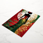 特別な人にクリスマスを祝う 箔シーズンカード (回転した状態)