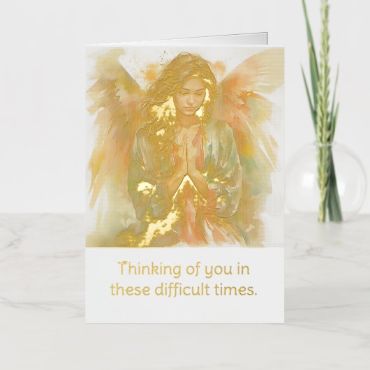 特別な人に対する同情カード 箔グリーティングカード (正面)